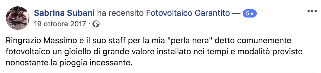 Opinione Sabrina Subani Fotovoltaico Garantito Opinione Sabrina Subani Fotovoltaico Garantito